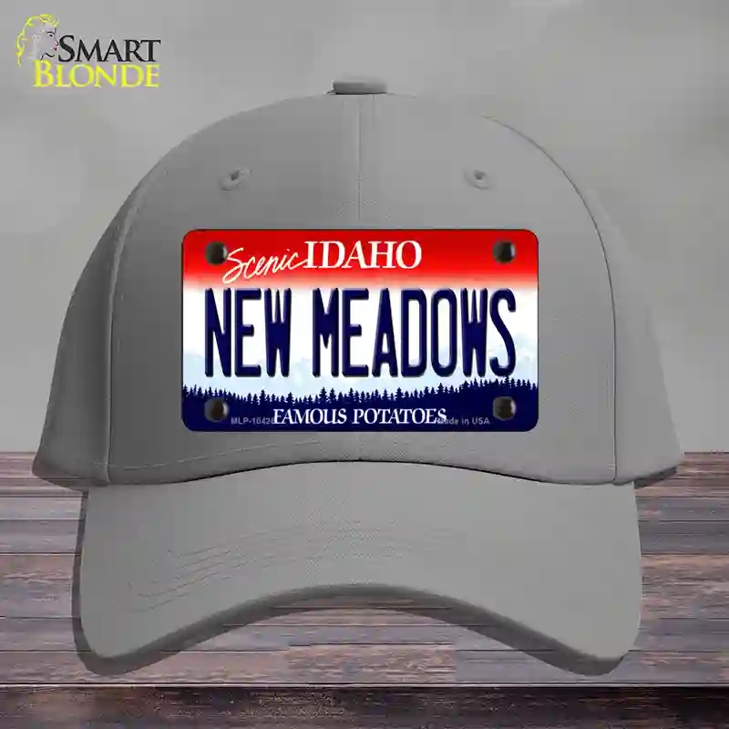 HAT23-MLP-10426   Meadows Idaho Novelty License Plate Hat, Cotton - Gray