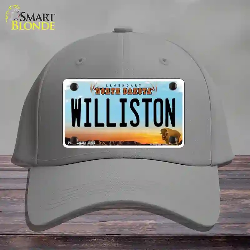HAT23-MLP-10708 Williston North Dakota Novelty License Plate Hat, Cotton - Gray