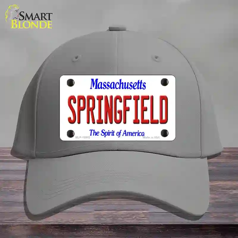 HAT23-MLP-10992 Springfield Massachusetts Novelty License Plate Hat, Cotton - Gray