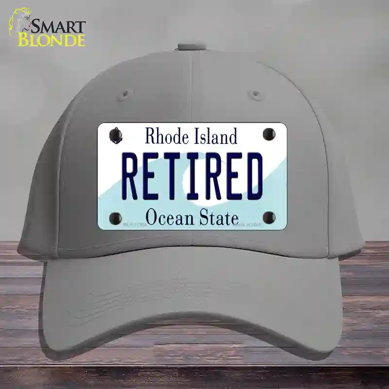 HAT23-MLP-11201 Retired Rhode Island State Novelty License Plate Hat, Cotton - Gray