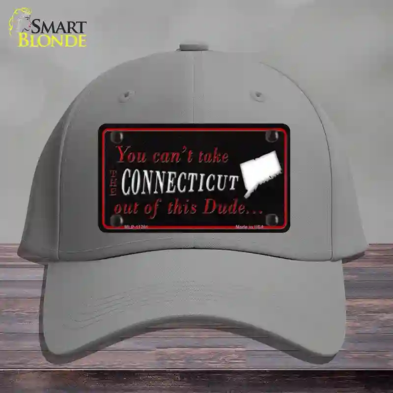 HAT23-MLP-11261 Connecticut Dude Novelty License Plate Hat, Cotton - Gray