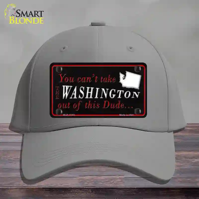 HAT23-MLP-11301 Washington Dude Novelty License Plate Hat, Cotton - Gray