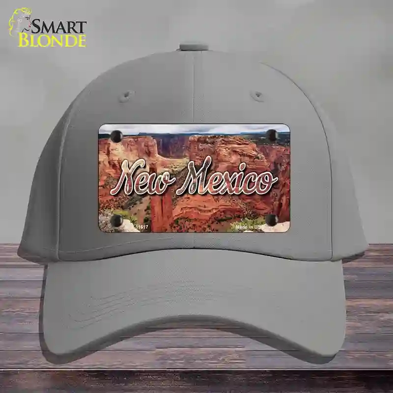 HAT23-MLP-11617   Mexico Red Canyon State Novelty License Plate Hat, Cotton - Gray