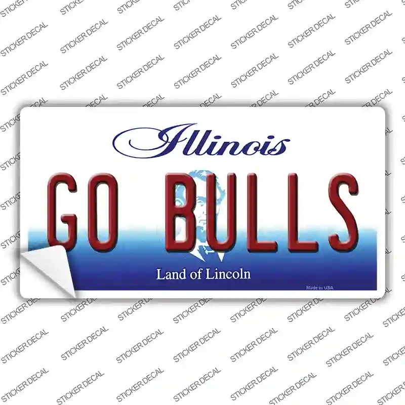 LP-13391s-XL Go Bulls Novelty Sticker Decal, Extra Large