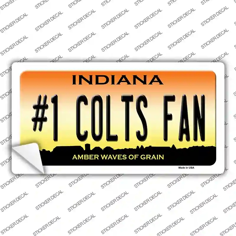 LP-13396s-S Number 1 Colts Fan Novelty Sticker Decal, Small