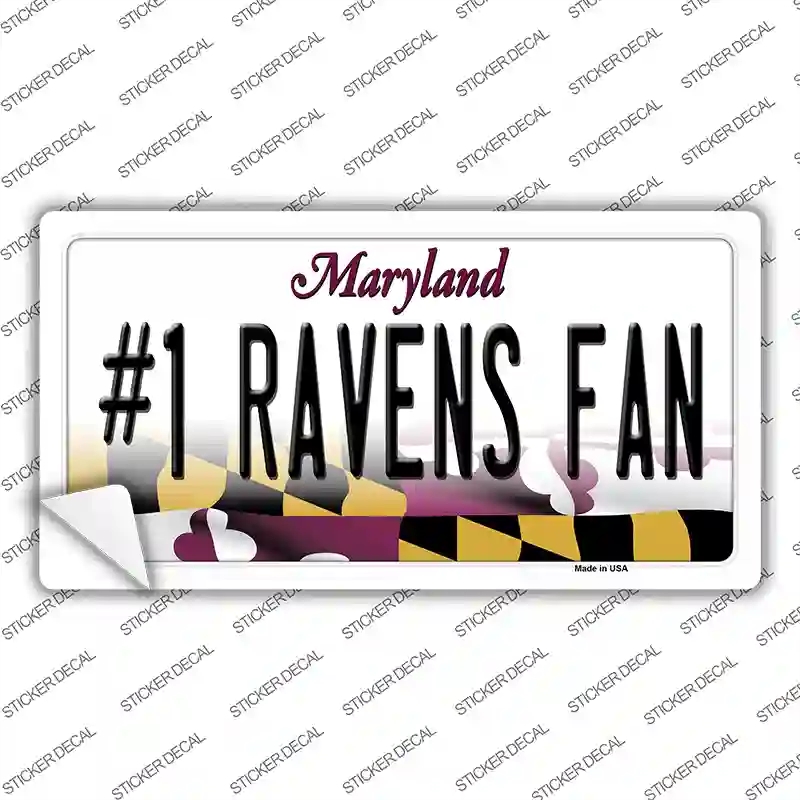 LP-13404s-S Number 1 Ravens Fan Novelty Sticker Decal, Small