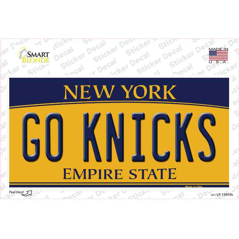 LP-13459s-M Go Knicks Novelty Sticker Decal, Medium