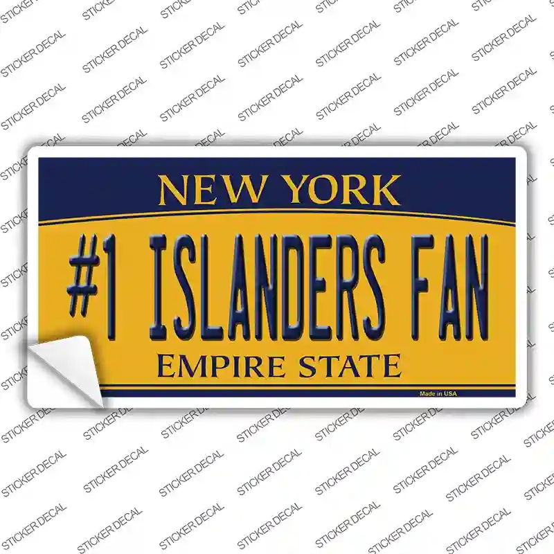 LP-13466s-XL Number 1 Islanders Fan Novelty Sticker Decal, Extra Large