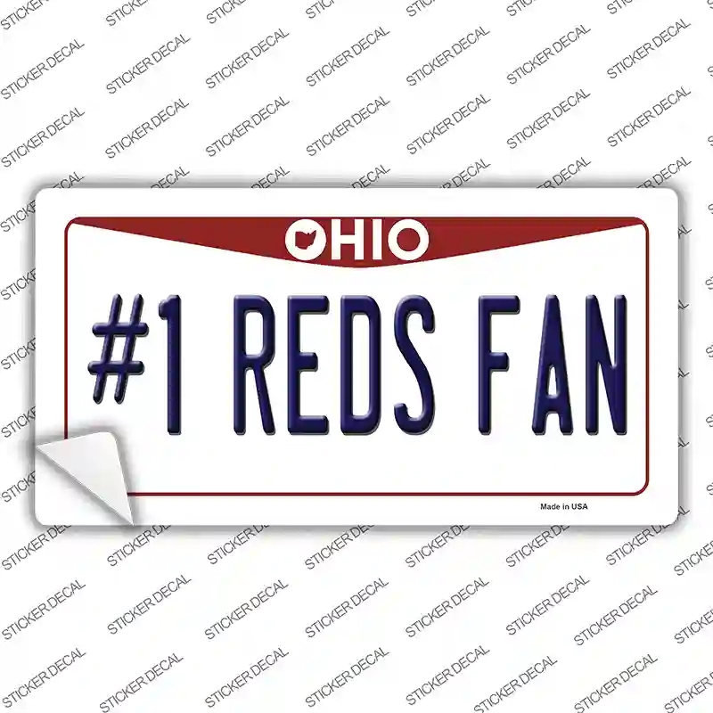 LP-13480s-S Number 1 Reds Fan Novelty Sticker Decal, Small