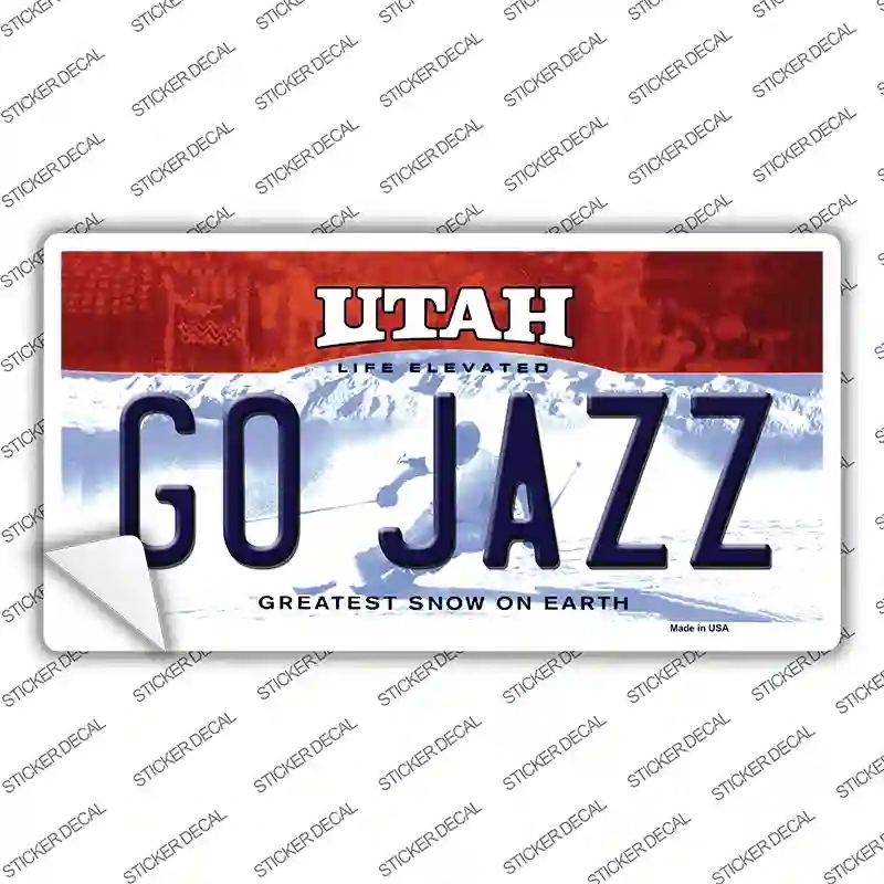 LP-13523s-L Go Jazz Novelty Sticker Decal, Large