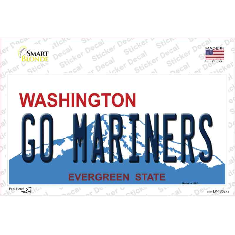 LP-13527s-M Go Mariners Novelty Sticker Decal, Medium