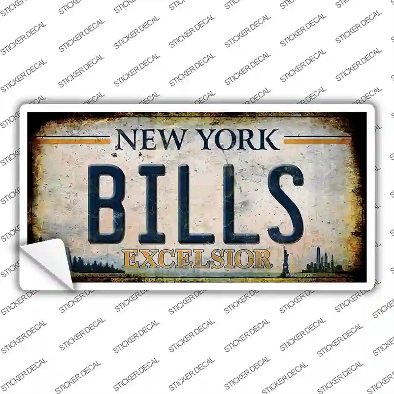 LP-13831s-XL Bills Excelsior   York Rusty Novelty Sticker Decal, Extra Large