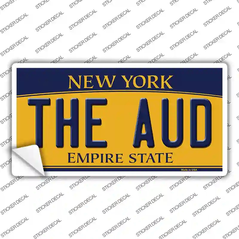 LP-13853s-S The Aud NY Yellow Novelty Sticker Decal, Small