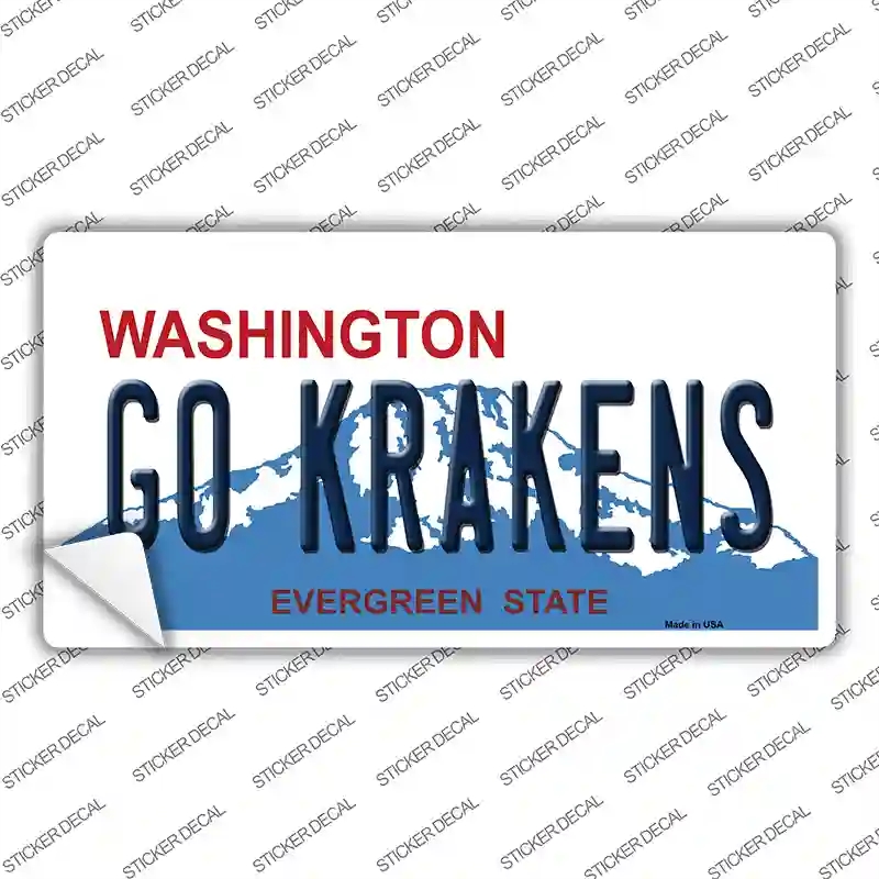 LP-13874s-S Go Krakens Washington Novelty Sticker Decal, Small
