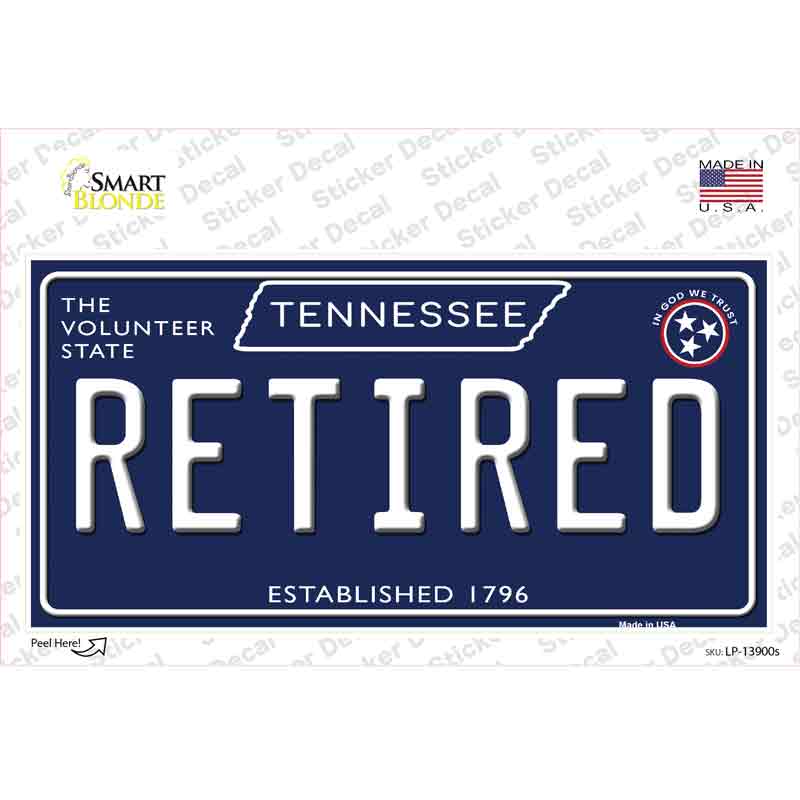 LP-13900s-M Retired Tennessee Blue Novelty Sticker Decal, Medium