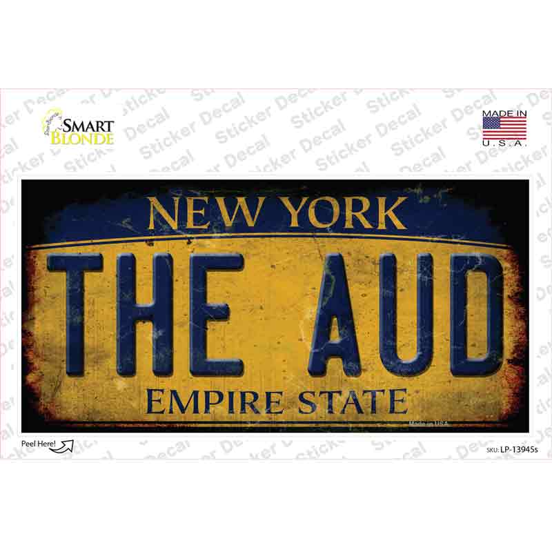 LP-13945s-M The Aud   York Yellow Novelty Sticker Decal, Medium