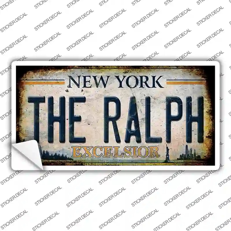 LP-13949s-L The Ralph   York White Novelty Sticker Decal, Large