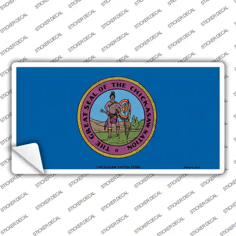 LP-1871s-XL Chickasaw Nation Flag Novelty Sticker Decal, Extra Large