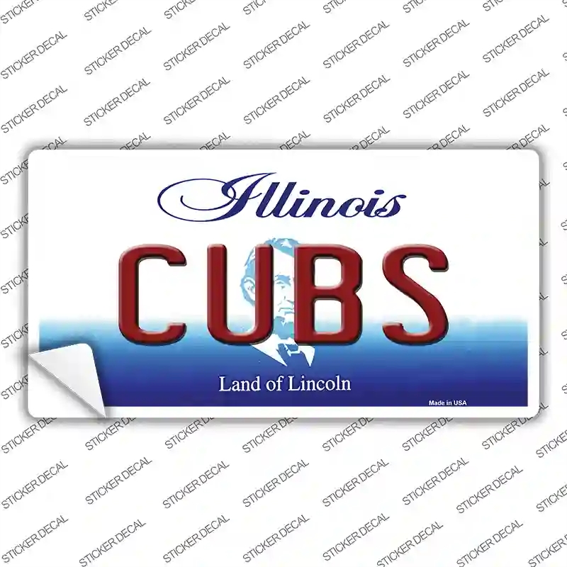LP-2077s-XL Cubs Chicago Illinois State Novelty Sticker Decal, Extra Large