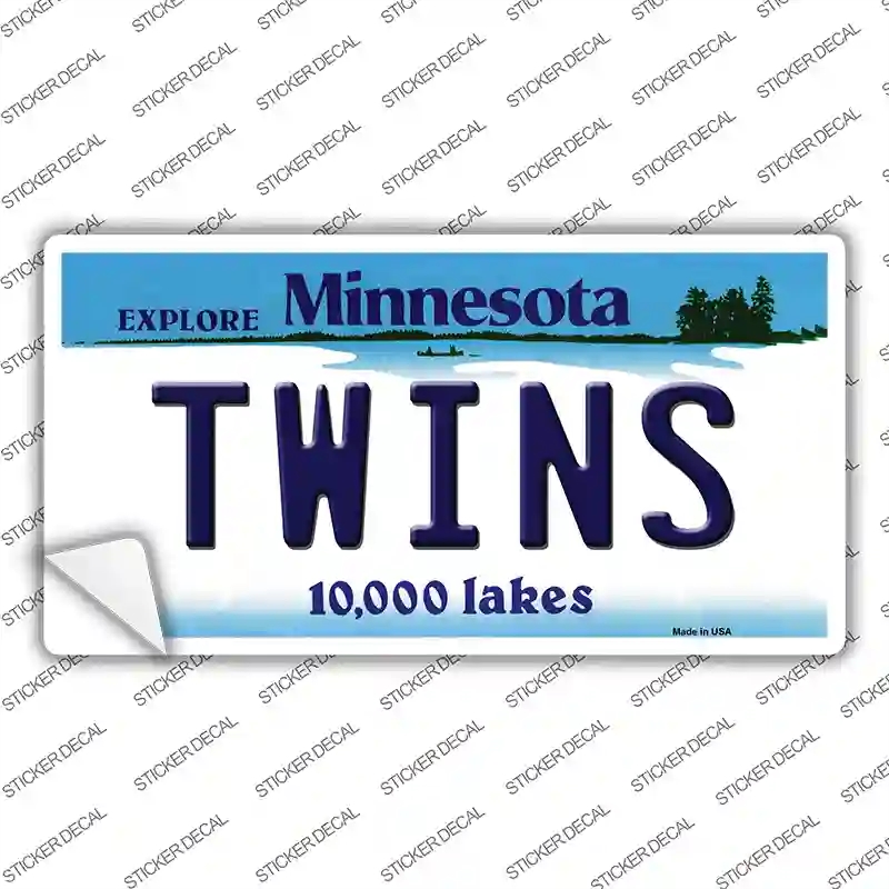 LP-2081s-XL Twins Minnesota State Novelty Sticker Decal, Extra Large