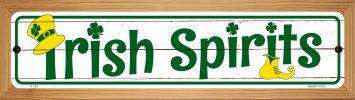 SMART BLONDE Irish Spirits Novelty Wood Mounted Metal Small Street Sign WB-K-722