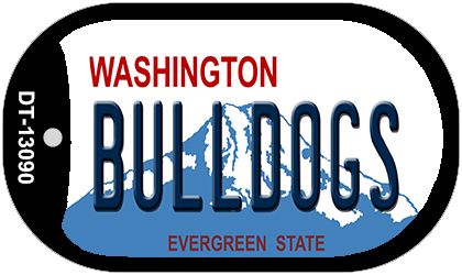 SMART BLONDE Bulldogs Novelty Metal Dog Tag Necklace DT-13090