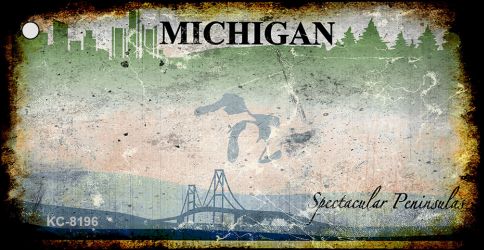 SMART BLONDE Michigan Rusty Blank Key Chain KC-8196