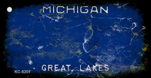 SMART BLONDE Michigan Rusty Blank Key Chain KC-8207