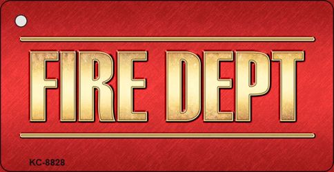 SMART BLONDE Fire Dept Novelty Metal Key Chain KC-8828