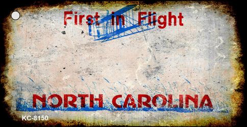 SMART BLONDE North Carolina Rusty Blank Key Chain KC-8150