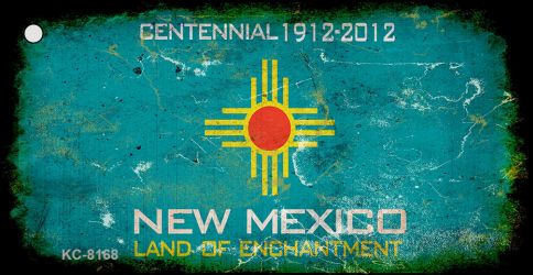 SMART BLONDE New Mexico Rusty Blank Key Chain KC-8168