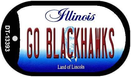 SMART BLONDE Go Blackhawks Novelty Metal Dog Tag Necklace DT-13393