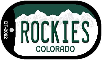 SMART BLONDE Rockies Colorado Novelty Metal Dog Tag Necklace DT-2092