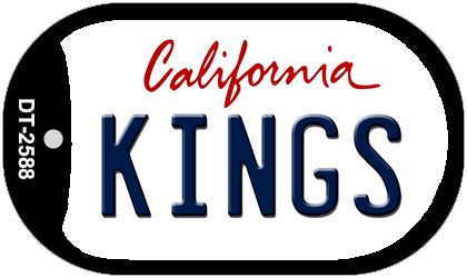 SMART BLONDE Kings California Novelty Metal Dog Tag Necklace DT-2588