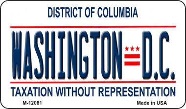 District of Columbia State Novelty Metal Magnet M-12061
