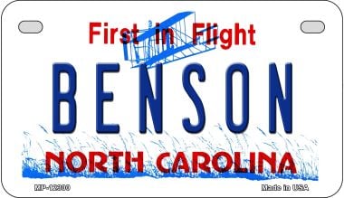 North Carolina Benson Novelty Metal Magnet M-12300