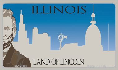Illinois Blank Novelty Metal Magnet M-12500