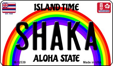 M-12539 3.5 x 2 in. Shaka Novelty Metal Magnet