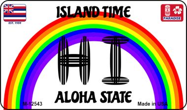 Hawaii Surfboard Novelty Metal Magnet M-12543