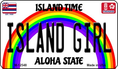 Island Girl Novelty Metal Magnet M-12548