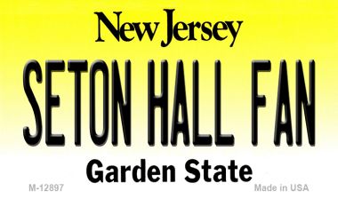M-12897 3.5 x 2 in. Seton Hall Fan Novelty Metal Magnet