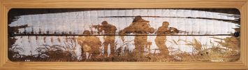 SMART BLONDE Soldiers Novelty Wood Mounted Metal Small Street Sign WB-K-891