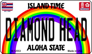 M-12553 3.5 x 2 in. Diamond Head Novelty Metal Magnet