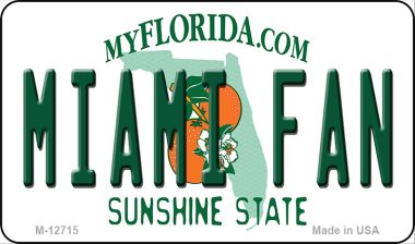 Miami Fan Novelty Metal Magnet M-12715