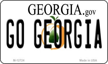 Go Georgia Novelty Metal Magnet M-12724