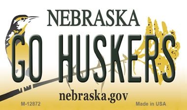 Go Huskers Novelty Metal Magnet M-12872