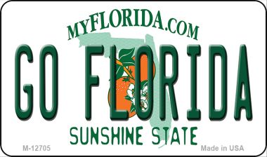 M-12705 3.5 x 2 in. Go Florida Novelty Metal Magnet -  Smart Blonde