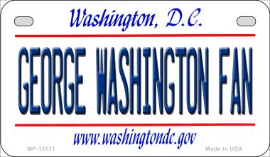 George Washington Fan Novelty Metal Motorcycle Plate MP-13131