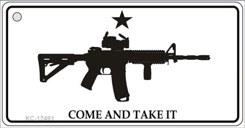 KC-12491 1.5 x 3 in. Come & Take It Novelty Metal Key Chain