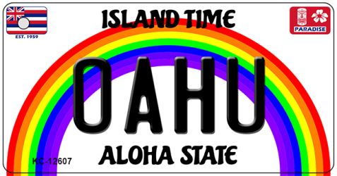 KC-12607 1.5 x 3 in. Oahu Novelty Metal Key Chain